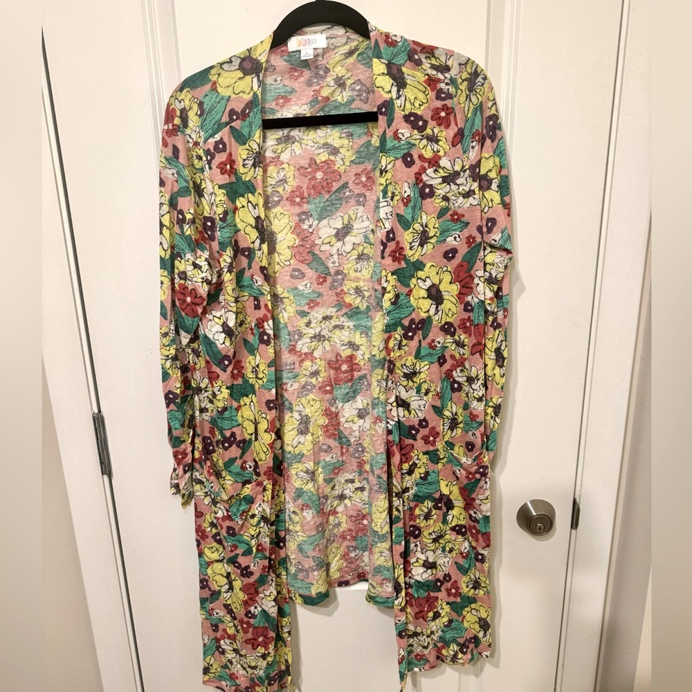LuLaRoe Caroline Cardigan with floral print